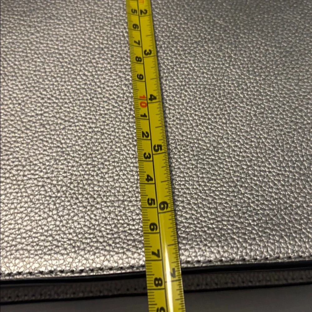 Kate Spade Eva Metallic Silver Crossbody bag pebbled leather medium jewel tone - Picture 11 of 16